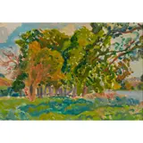 Donald Moodie, A BREEZY DAY, Oil on board