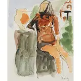 George Haig, 2nd Earl Haig, NUDE, POSITANO, 1968, mixed media