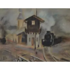 Philip Surrey, THE JUNCTION, pastel