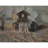 Philip Surrey, THE JUNCTION, pastel