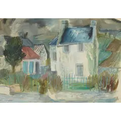 William Wilson, VILLAGE STREET, mixed media
