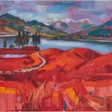 Judith I. Bridgland, JANUARY, LOCH ARKLET, oil on canvasboard