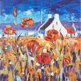 Jean Feeney, POPPY BORDER, ISLE OF MULL, oil on canvas