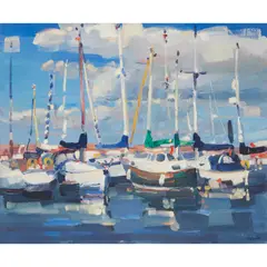 James Fullarton, THE GREEN BOAT, oil on canvas