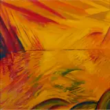 John Houston, LAKE AT SUNSET, oil on canvas