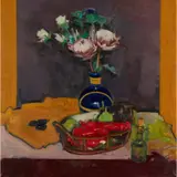 Norman Kirkham, STILL LIFE WITH KING PROTEA, oil on canvas