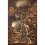 Peter Howson, JE NE VAIS PAS RESTER LONGTEMPS (I WILL NOT STAY LONG), 2017, oil on board