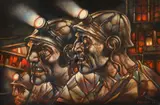 Peter Howson, NINE MILE POINT, 2019, oil on canvas