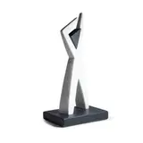 Simon Burns-Cox, THE DANCER, 2020, white Italian carrara marble and black slate
