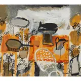 Christine McArthur, AUTUMN RISING, mixed media on board