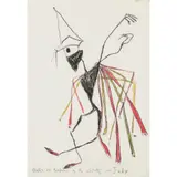 Pat Douthwaite, BELLS ON RIBBONS ON THE CLOAK - JUDGE, pastel