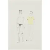 Charles Avery, UNTITLED (TWO FIGURES), Pencil, ink and coloured pencil