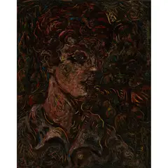 Adrian Wiszniewski, PORTRAIT OF A BOY, oil on canvas