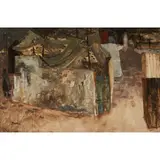 William Burns, THE BLUE GATE, 1955, oil on board