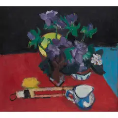 CHINESE UTENSILS by Archie Forrest, oil on canvas, sold Jan 2023