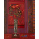 David M. Martin, STILL-LIFE COMPOSITION IN RED, oil on canvas