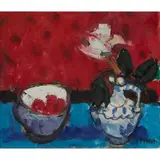 Archie Forrest, ROSE WITH FOUR STRAWBERRIES, 1999, oil on canvas