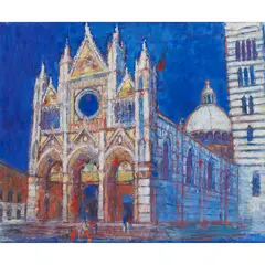 Ann Oram, SIENA CATHEDRAL, 1993, oil on paper laid on board