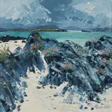Frances Macdonald, SUMMER STORM GATHERING, IONA, oil on canvas