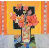 David M. Martin, NOVEMBER ROSES, gouache