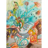John Bellany, SANGRIA VASE, pencil and watercolour
