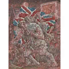 FRONTLINE by Peter Howson, 2020, mixed media, sold Jan 2023