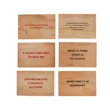 Jenny Holzer, TRUISMS (SET OF SIX), Screenprint on wooden postcards