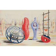 SCULPTURAL OBJECTS by Henry Moore, 1949, Lithograph, sold Jan 2023