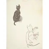Marcel Broodthaers, LA SOURIS ÉCRIT RAT, 1974, Off-set lithograph and letterpress with ink additions, 11/150