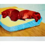'DOG PAINTINGS' EXHIBITION POSTER by David Hockney, Off-set lithograph on gloss paper, sold Jan 2023
