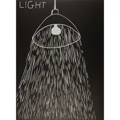 LIGHT SHOWER by David Shrigley, 2017, Linocut, 5/100, sold Jan 2023