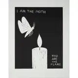 David Shrigley, I AM THE MOTH, YOU ARE THE FLAME, 2022, Linocut, 25/100
