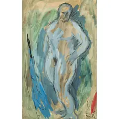 FIGURATIVE WORK by William Gear, Mixed media, sold Oct 2022