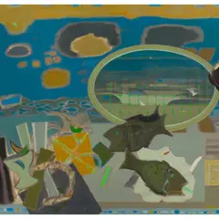 William Hunter Littlejohn, MIRROR BY THE SEA, 1980, oil on canvas
