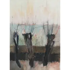Norman Kirkham, WINTER HAWTHORN, 1988, mixed media on paper