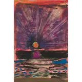 James D. Robertson, VIOLET SUNSET, pastel