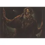 Peter Howson, RABBIE ON THE PROWL, 2009, crayon black card