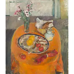 Norman Kirkham, BREAKFAST STILL LIFE, oil on canvas