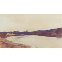 Sir David Young Cameron, THE TAY BELOW PERTH, watercolour