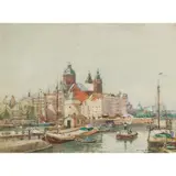 James Garden Laing, THE HARBOUR, watercolour