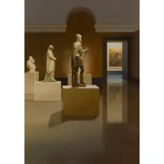 Peter Kelly, SCULPTURE IN THE PRADO, oil on canvas