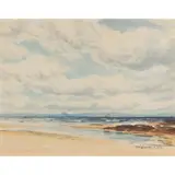 David West, THE NORTH HILLS FROM LOSSIEMOUTH, watercolour