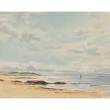 David West, COVESEA LIGHTHOUSE, LOSSIEMOUTH, watercolour