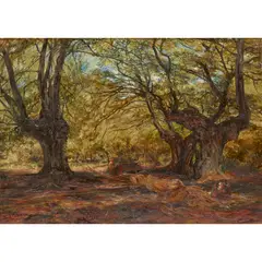 Alexander Fraser Jnr, AMONG THE BURNHAM BEECHES, SPRING-TIME, oil on canvas