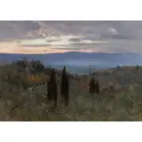 William Heath Wilson, ITALIANATE LANDSCAPE AT DUSK, oil on canvas
