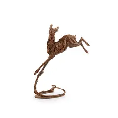 SPRINGING DEER by Claire Norrington, bronze, sold Oct 2022