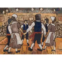 Jacques Tremblay, FOLK DANCE, oil on canvas