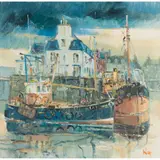 James Watt, MILLPORT HARBOUR, oil on canvas