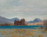 George Houston, KILCHURN CASTLE, LOCH AWE, oil on canvas