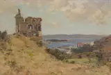 Joseph Morris Henderson, ABOVE THE FISHING VILLAGE, oil on canvas
